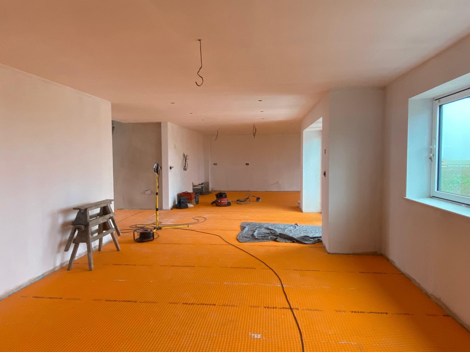 First-fix stage inside Steve's self-build