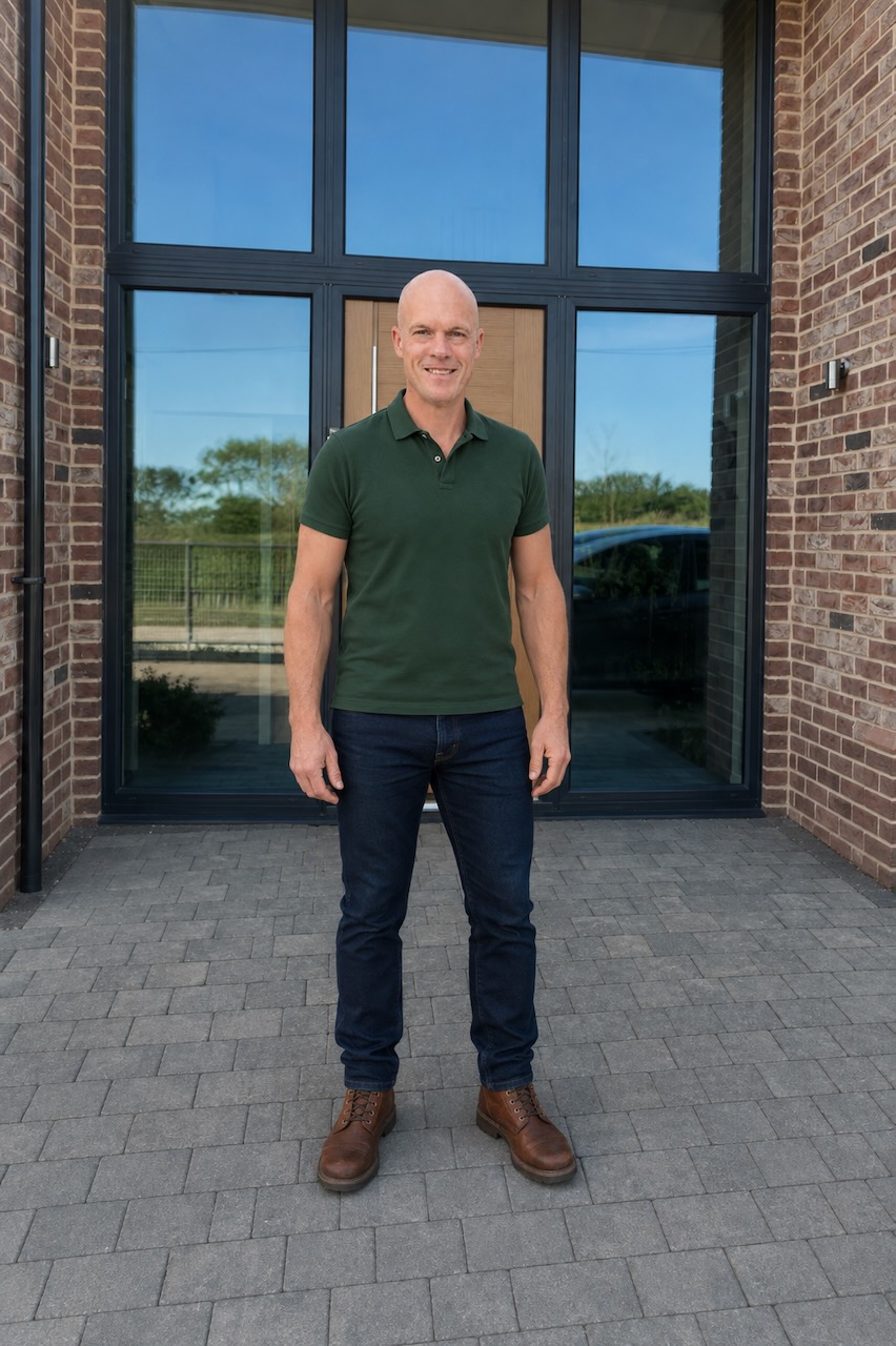 Steve Bugg, standing outside one of the homes he's built